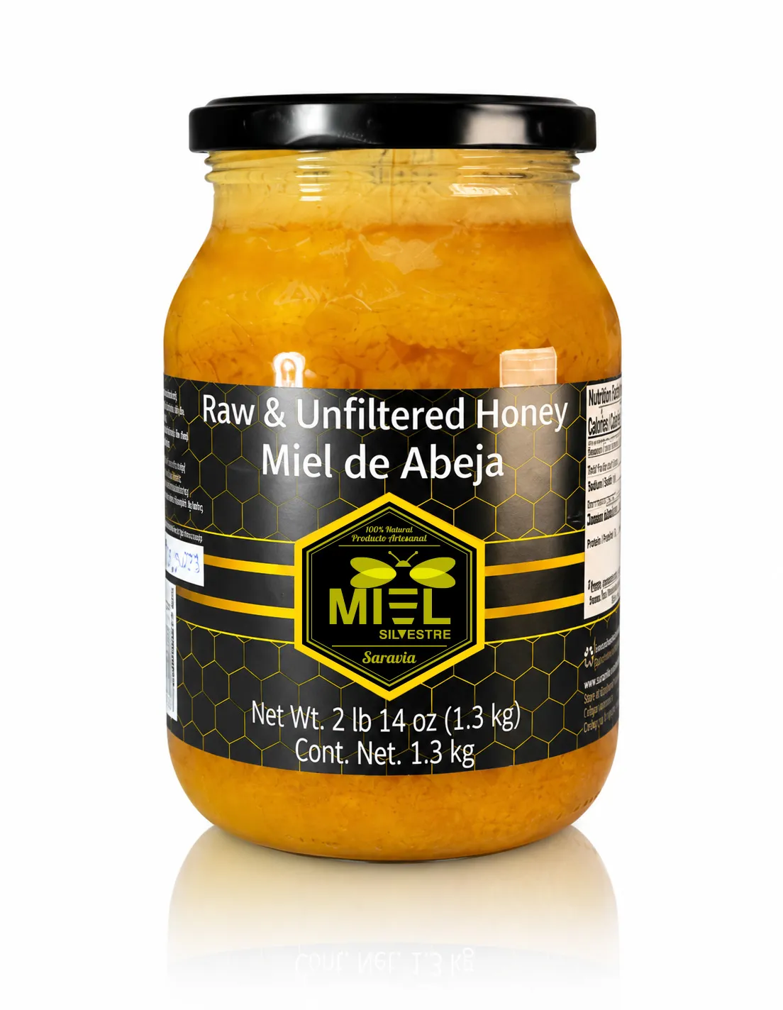 Presentación 1.3kg de Miel Silvestre Saravia